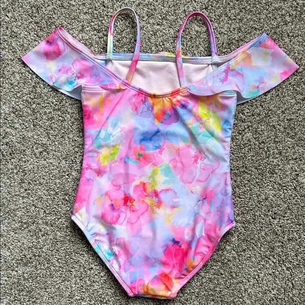 Girls Cat & Jack Flower Daydream One Piece Swimsuit, Size 6/7